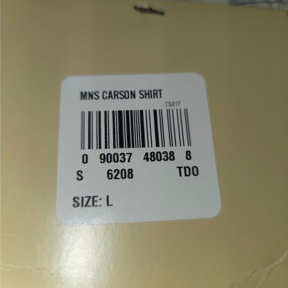 Woolrich Mens Large Button Up Carson Shirt Plaid Short Sleeve Tidal Ombre NWT - Picture 8 of 16